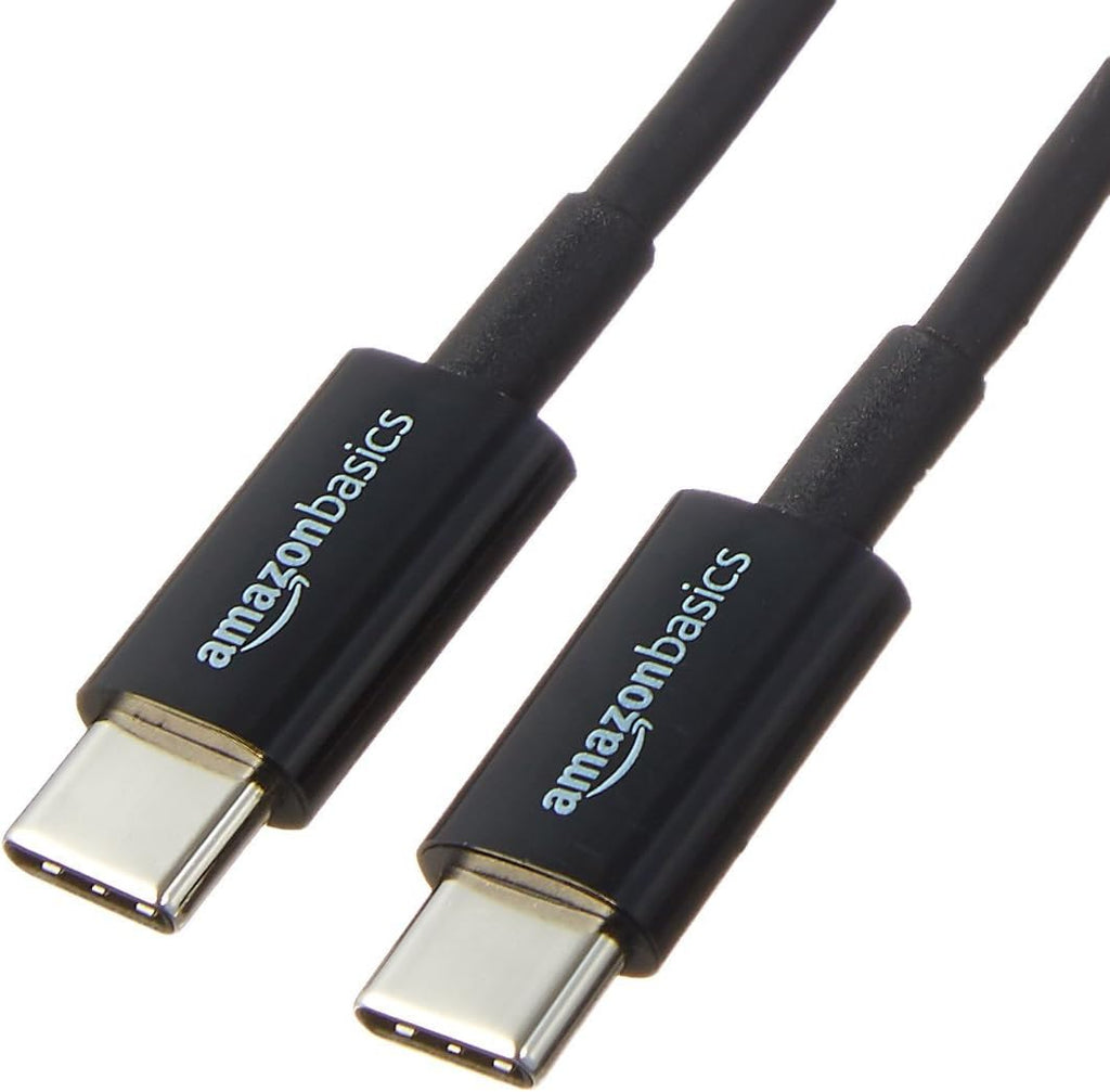 Amazon Basics USB-C to USB-C Fast Charging Cable, 480Mbps Speed, USB-IF Certified, for Apple iPhone 16/15, iPad, Samsung Galaxy, Tablets, Laptops, 9 Foot, White