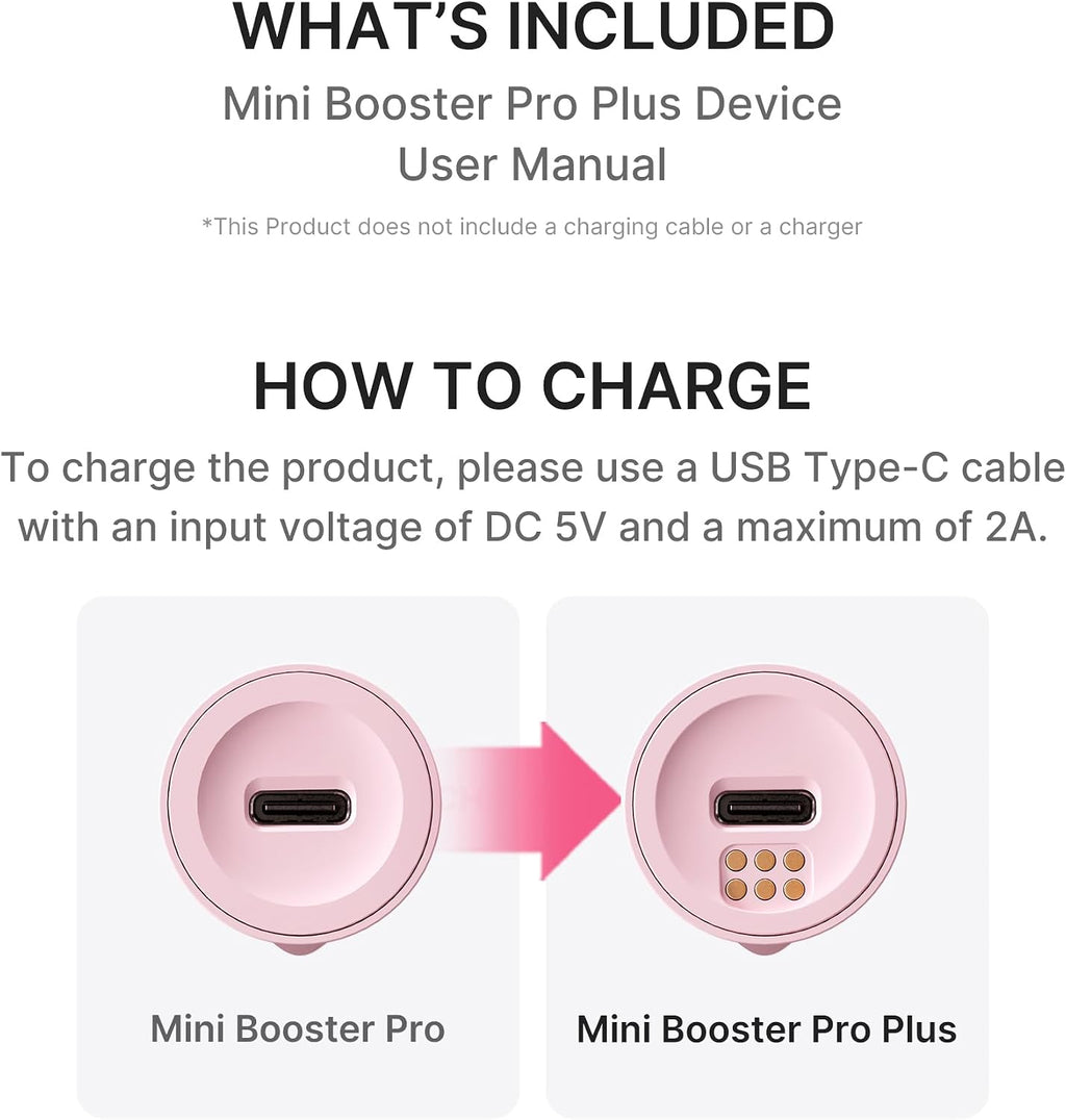 medicube Mini Booster Pro Plus - Portable Facial Device for Radiance, Pink