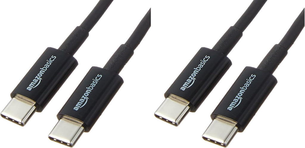 Amazon Basics USB-C to USB-C Fast Charging Cable, 480Mbps Speed, USB-IF Certified, for Apple iPhone 16/15, iPad, Samsung Galaxy, Tablets, Laptops, 9 Foot, White