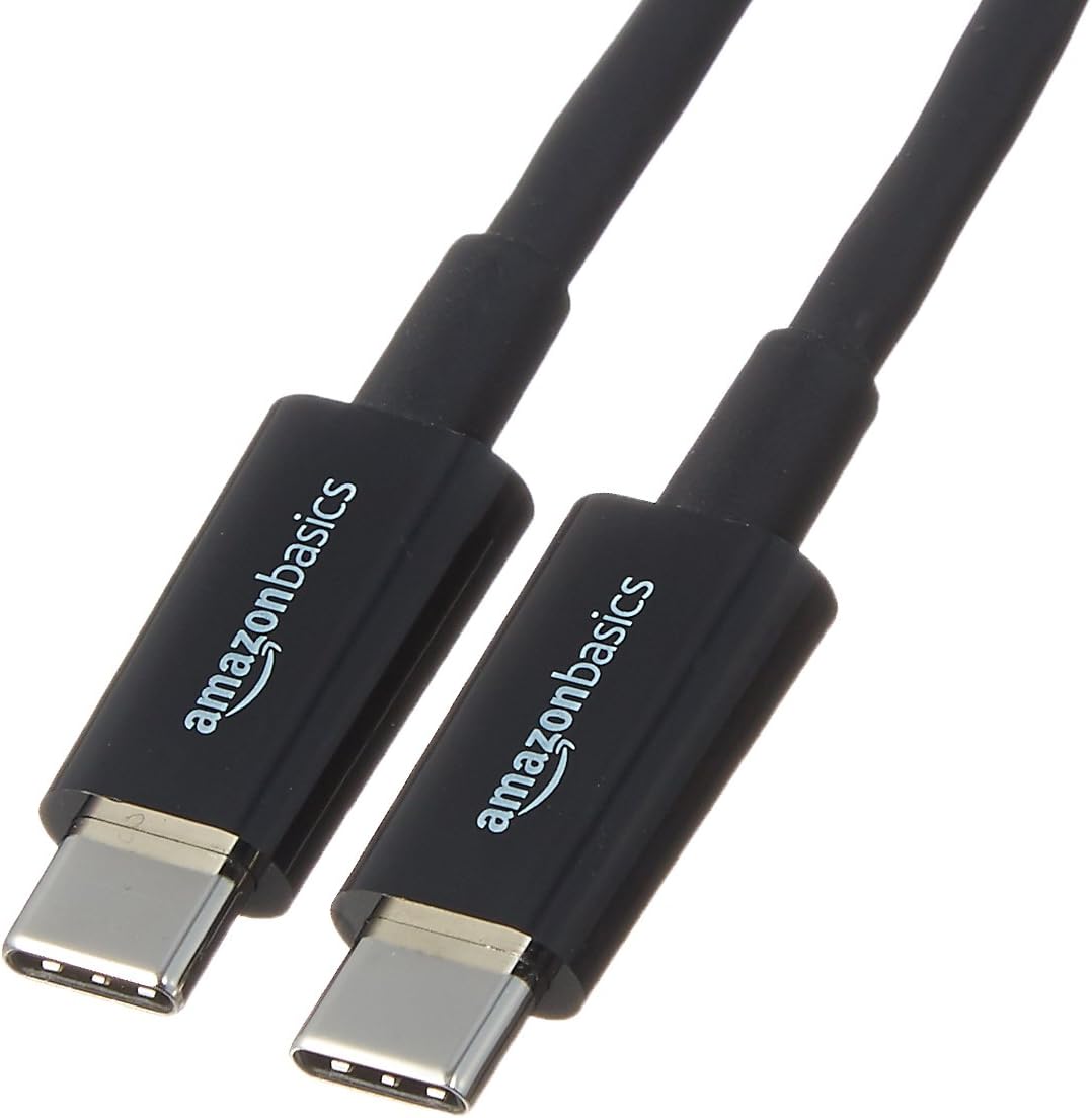 Amazon Basics USB-C to USB-C Fast Charging Cable, 480Mbps Speed, USB-IF Certified, for Apple iPhone 16/15, iPad, Samsung Galaxy, Tablets, Laptops, 9 Foot, White
