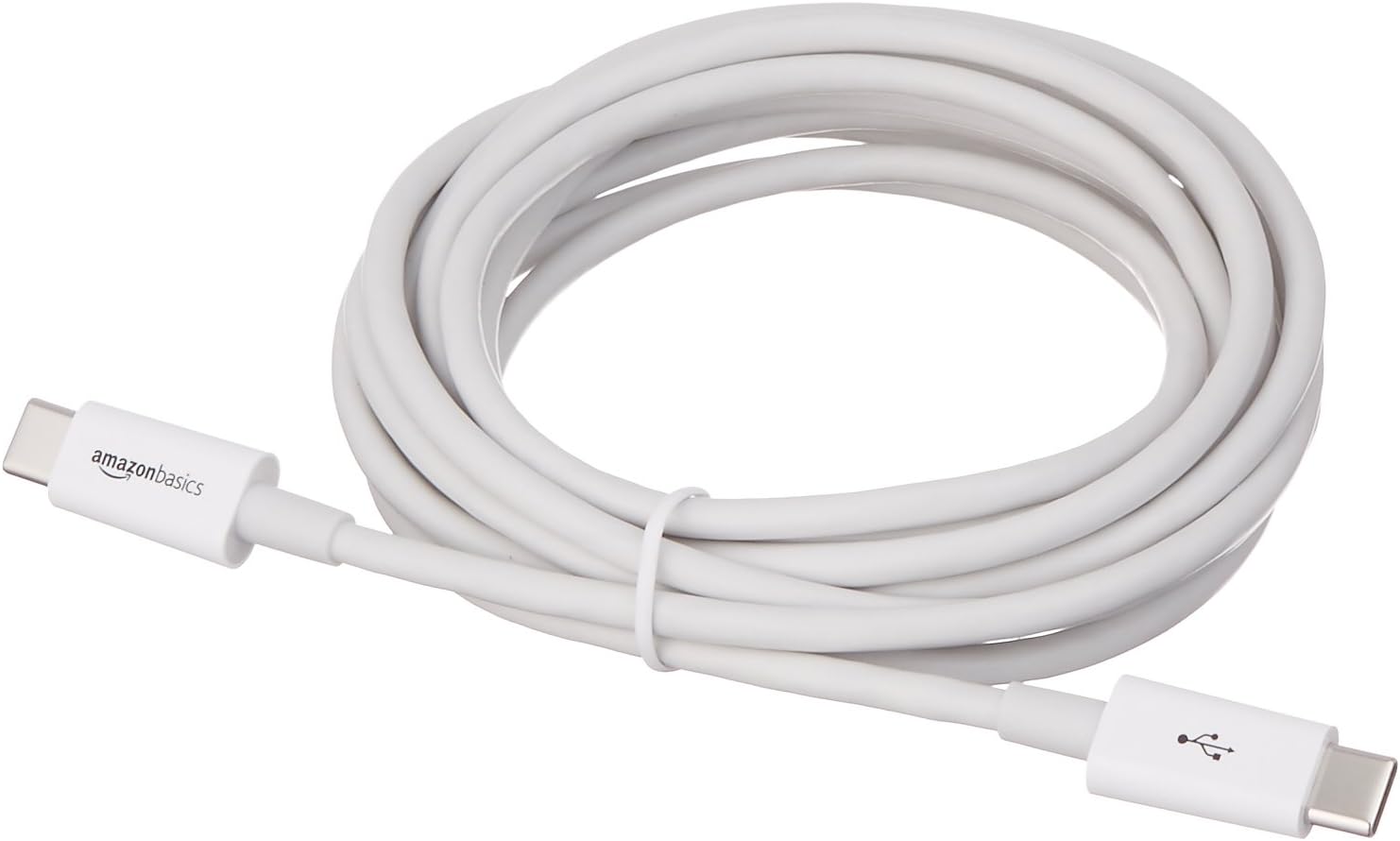 Amazon Basics USB-C to USB-C Fast Charging Cable, 480Mbps Speed, USB-IF Certified, for Apple iPhone 16/15, iPad, Samsung Galaxy, Tablets, Laptops, 9 Foot, White